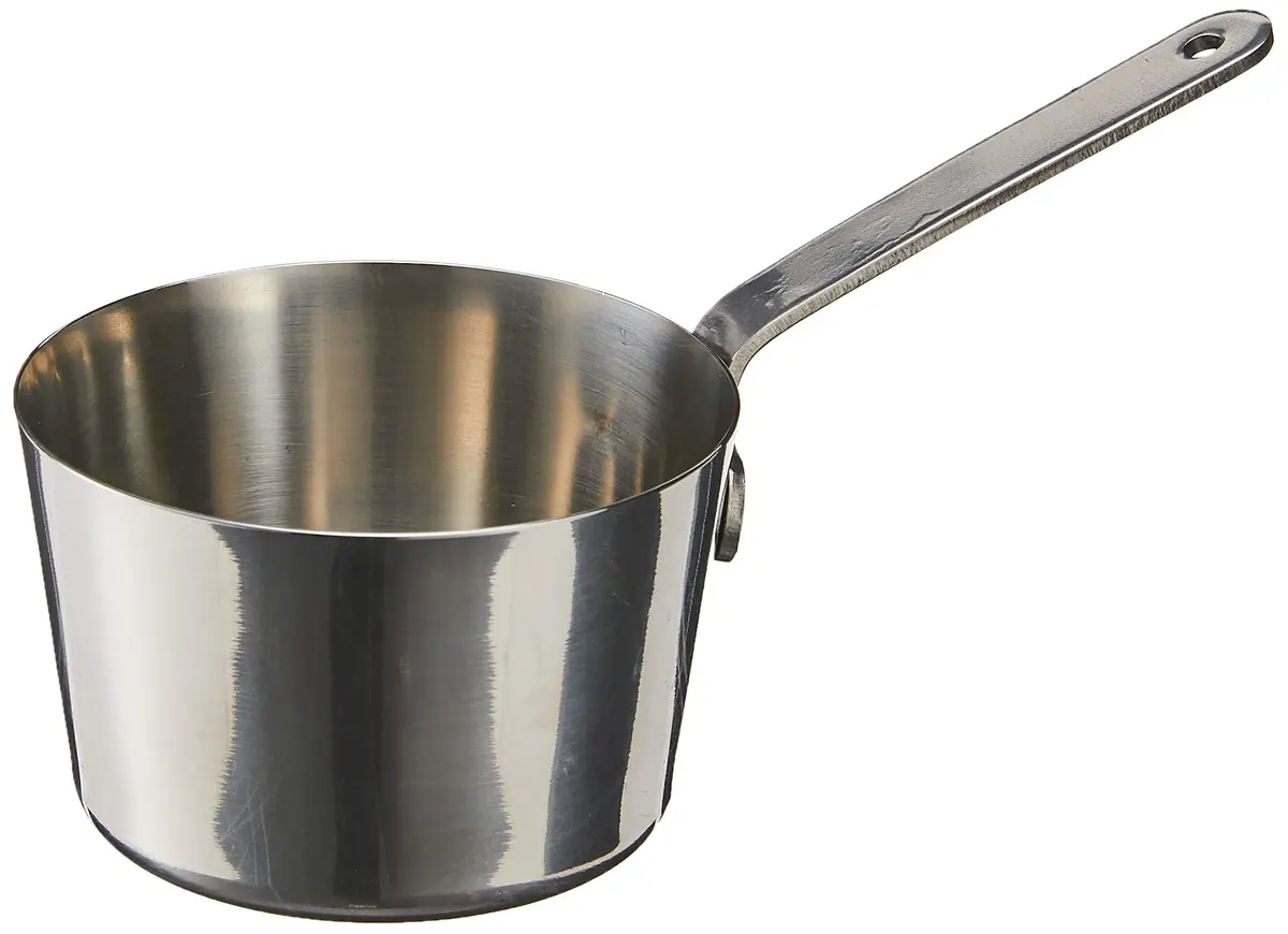 Winco Mini Sauce Pan Silver | Compact Stainless Steel Saucepan for Sauces & Melting (2-3/4" Dia, 1-3/4" High) - main product image