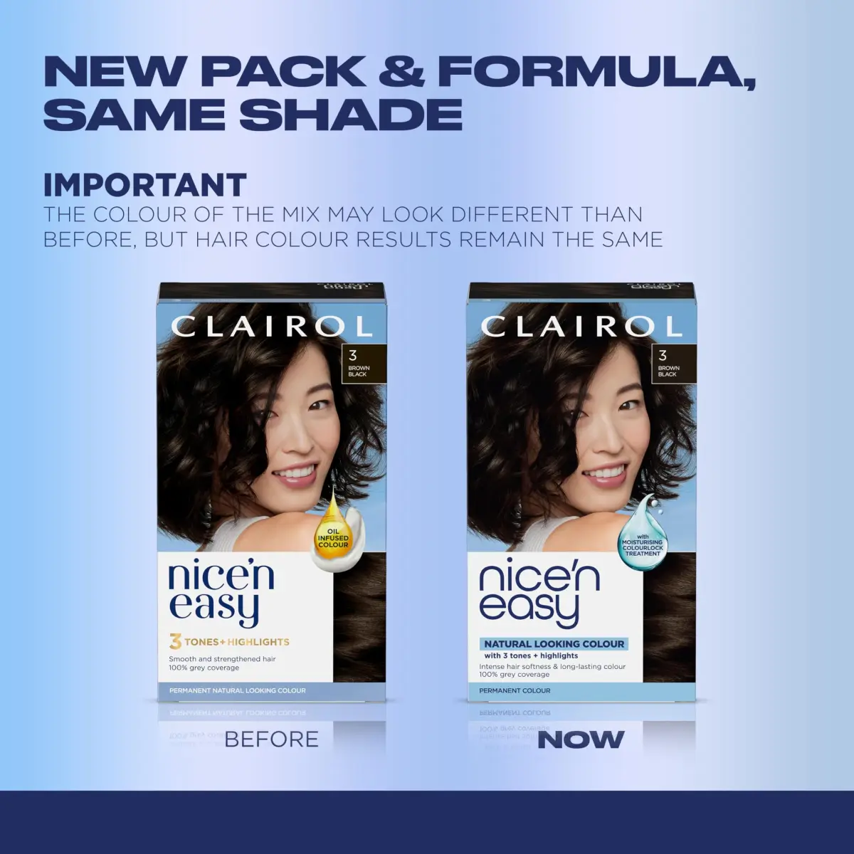 Clairol Nice'n Easy Permanent Hair Dye 3 Brown Black - Pack of 3 - view 2