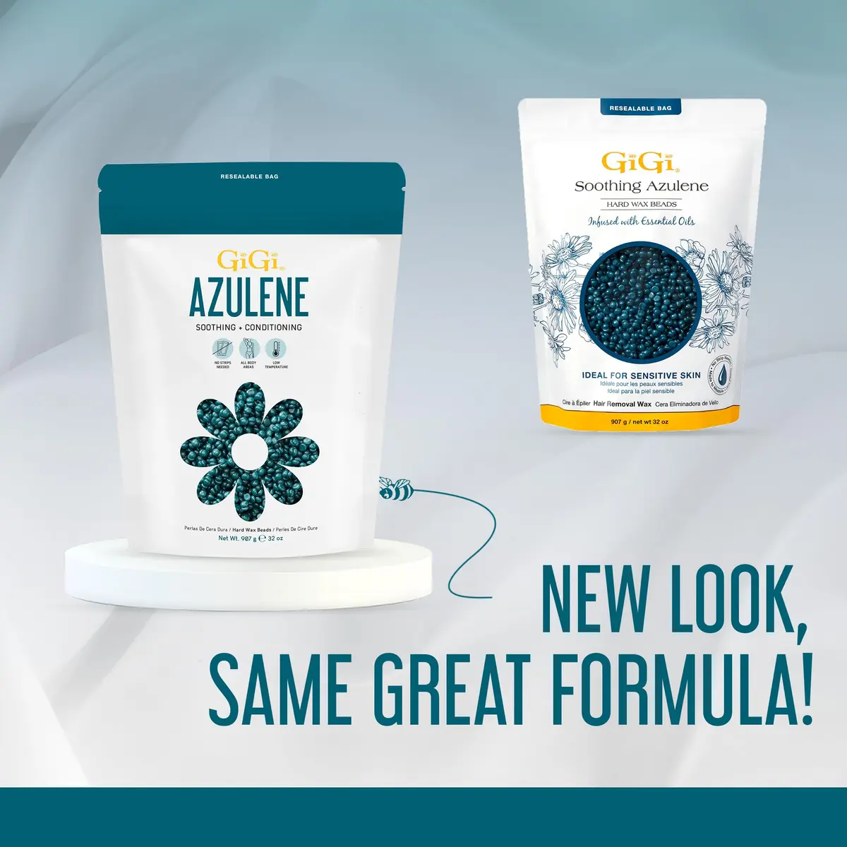 GIGI Azulene Hard Wax Beads for Sensitive Skin, 907g (32 oz) | Gentle Face & Body Hair Removal - view 8