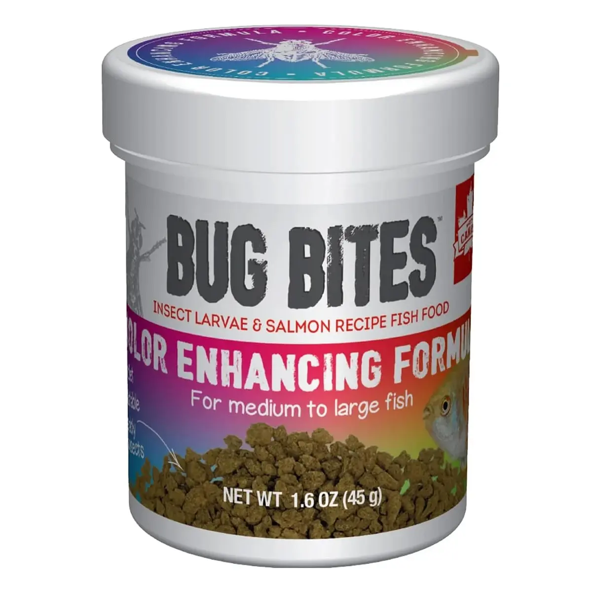 Fluval Bug Bites Color Enhancing Fish Food for Tropical Fish, 1.6 oz | Insect-Based Nutrition for Vibrant Fish - main product image