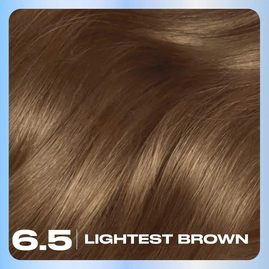 Clairol Nice'n Easy Permanent Hair Dye 6.5 Lightest Brown, Single Pack (6.26 Fl Oz) - view 3