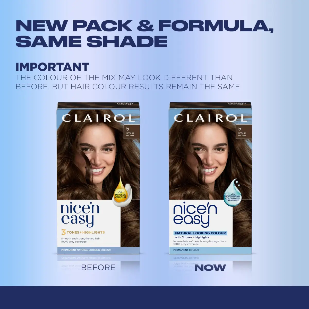 Clairol Nice'n Easy Permanent Hair Dye 5 Medium Brown - Pack of 3 - view 2