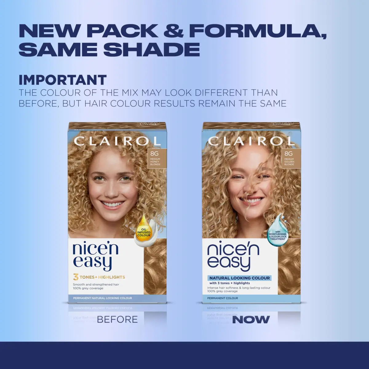 Clairol Nice'n Easy 8G Medium Golden Blonde Permanent Hair Dye - 3 Pack - view 2