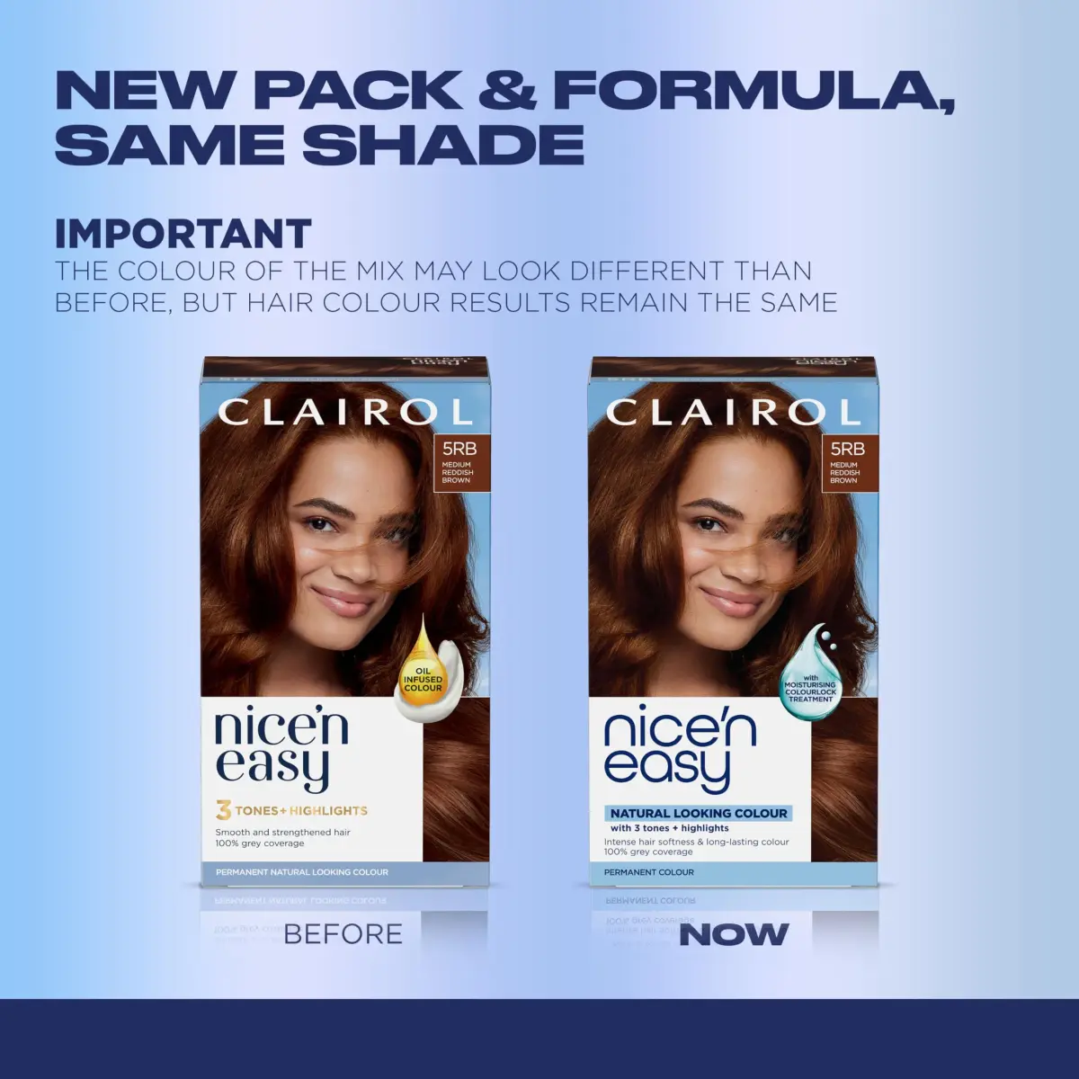 Clairol Nice'n Easy 5RB Medium Reddish Brown Permanent Hair Dye, 6.26 Fl Oz (3 Pack) - view 2