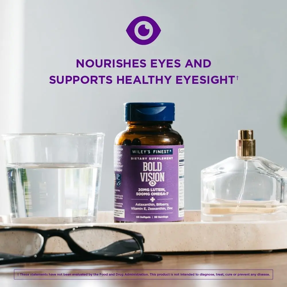 Wiley's Finest Wild Alaskan Fish Oil Bold Vision, 60 Softgels | Eye & Vision Support with Omega-7 & Lutein - view 6