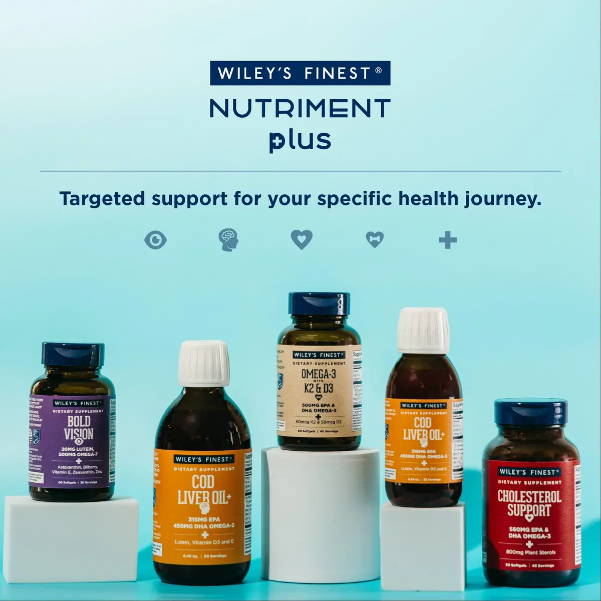 Wiley's Finest Wild Alaskan Fish Oil Bold Vision, 60 Softgels | Eye & Vision Support with Omega-7 & Lutein - view 8