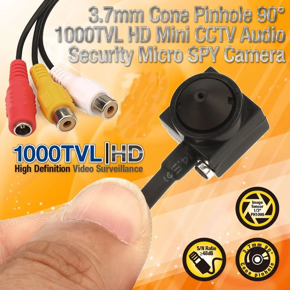 Vanxse CCTV HD Mini Spy Pinhole Security Camera 1000TVL Indoor/Outdoor (VS-TN007) | 720p Resolution - view 8