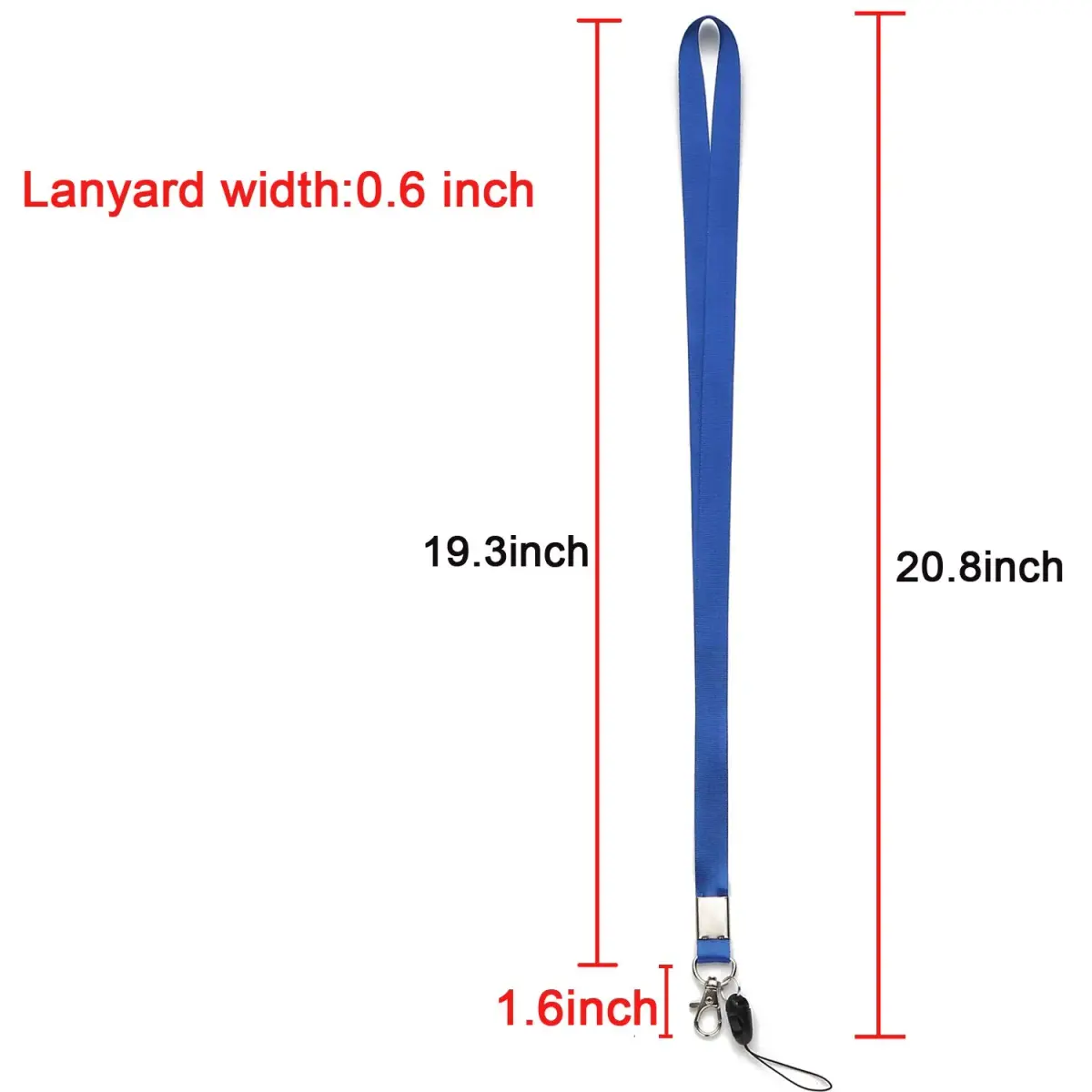 YOUOWO 2 Pack Blue Red Lanyards with Vertical ID Badge Holders, 20.8cm (8.2in) Lanyard Length | Lightweight & Waterproof - view 4