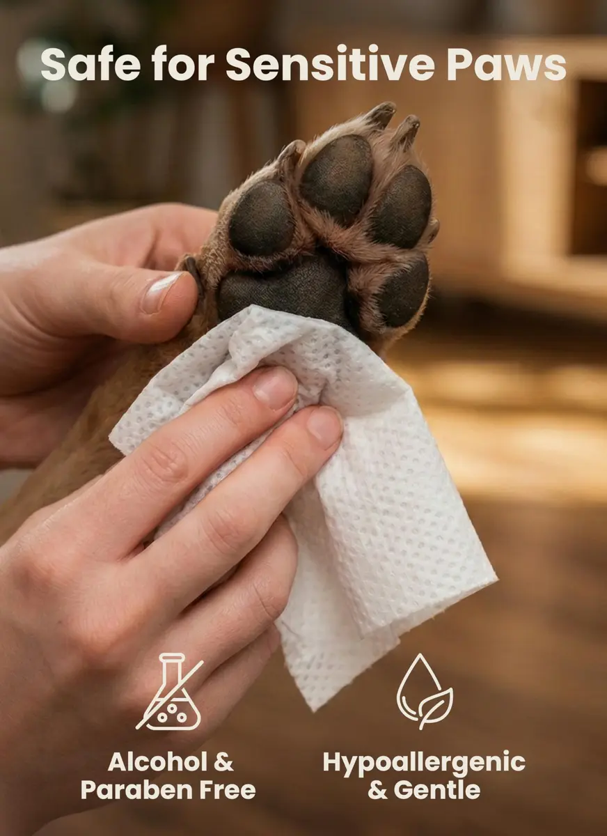Pogi's Dog Grooming Wipes for Paws & Butt 240 Count | Green Tea Scent, Large 8 x 9 Inch, Hypoallergenic - view 6