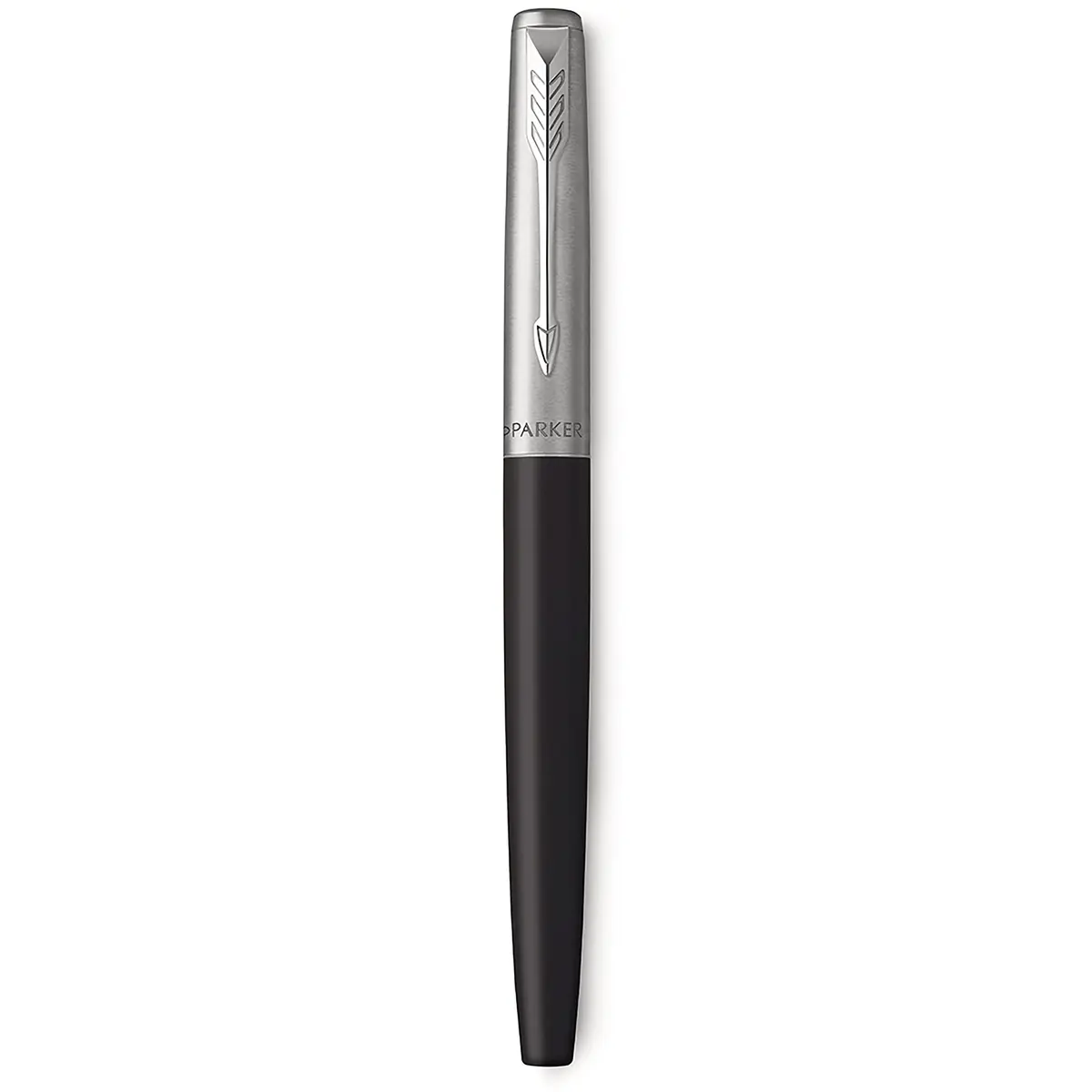 Parker Jotter Fountain Pen Black Stainless Steel Medium Nib Blue Ink | Iconic Design for Smooth Writing - view 2