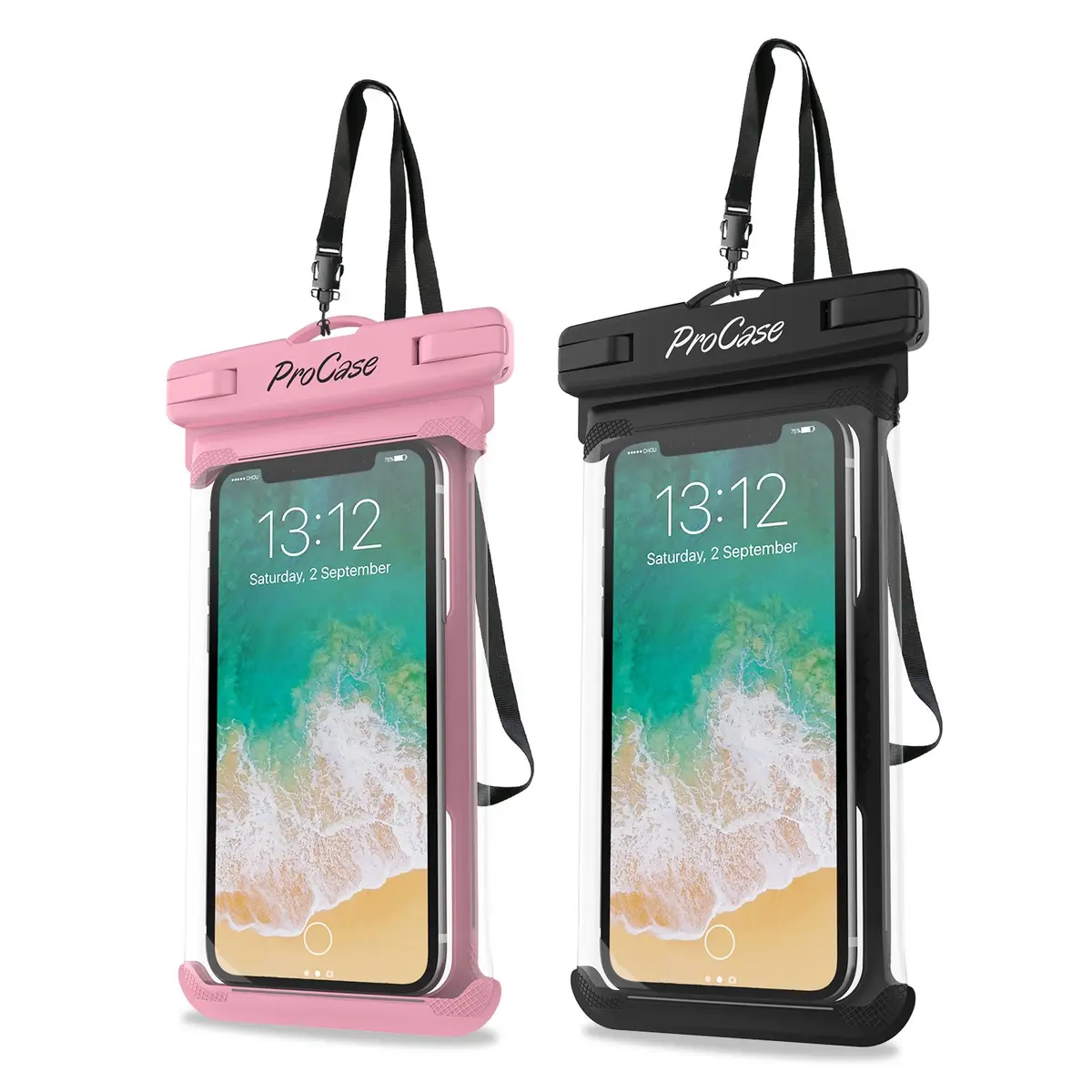 ProCase Waterproof Phone Pouch 2 Pack Up to 7" | Underwater Dry Bag for iPhone & Galaxy - main product image