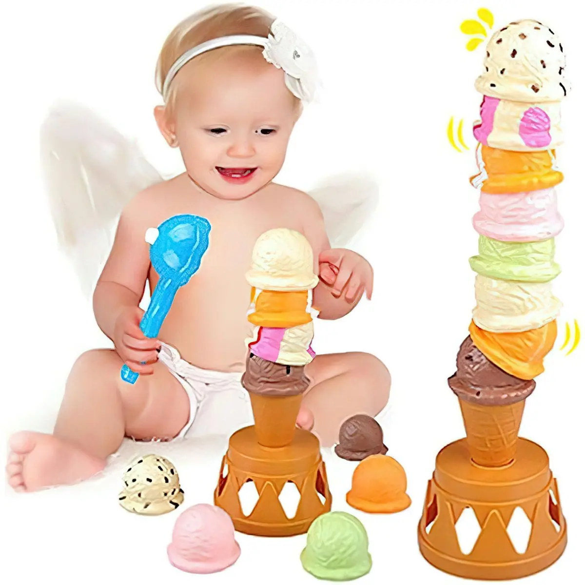 BigOtters Ice Cream Game, Sweet Treats Tower | Pretend Play Food for Kids - view 7