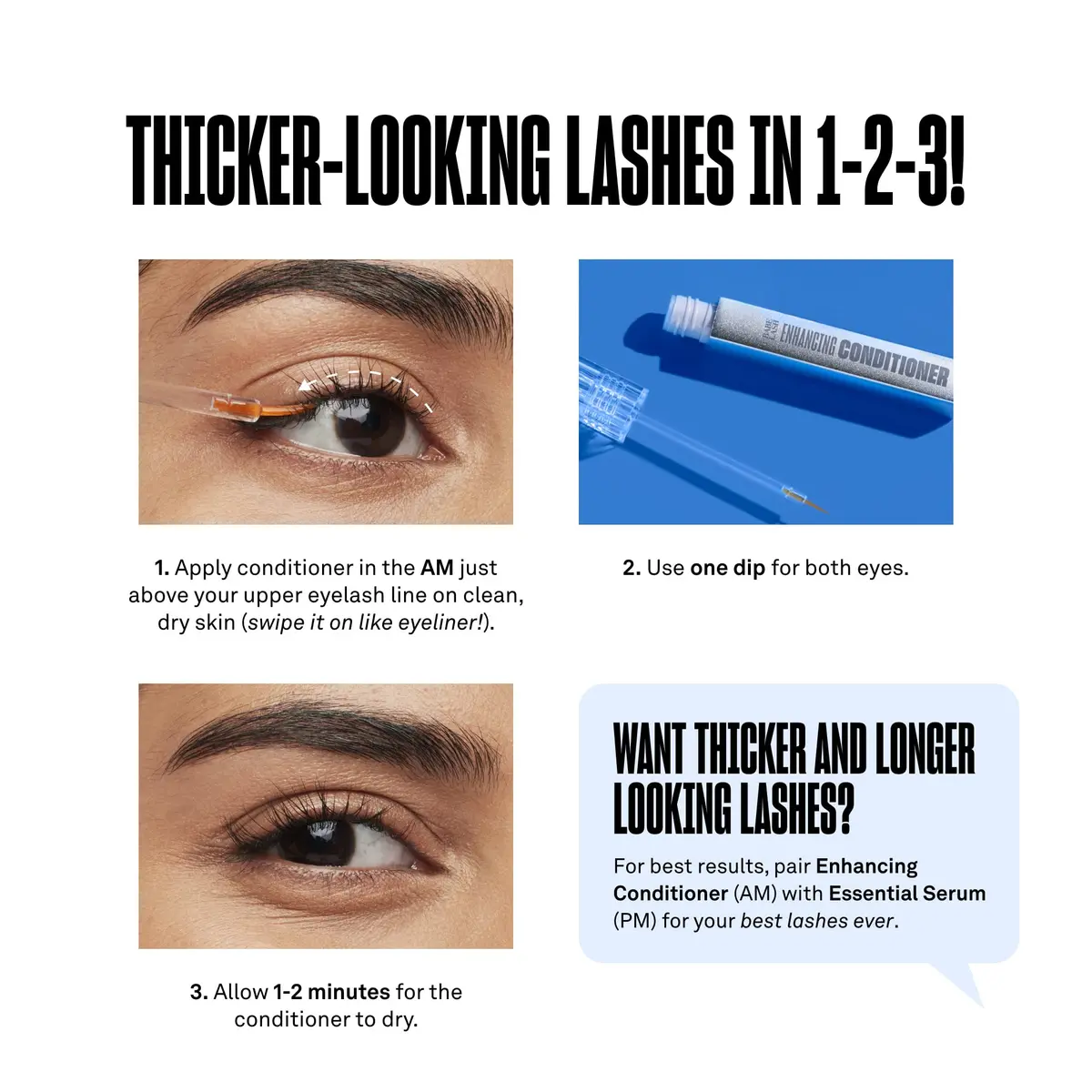 BABE ORIGINAL Enhancing Lash Conditioner for Longer-Looking Lashes, 3mL | Nourishing Peptides & Biotin for Fuller, Healthier Lashes - view 3