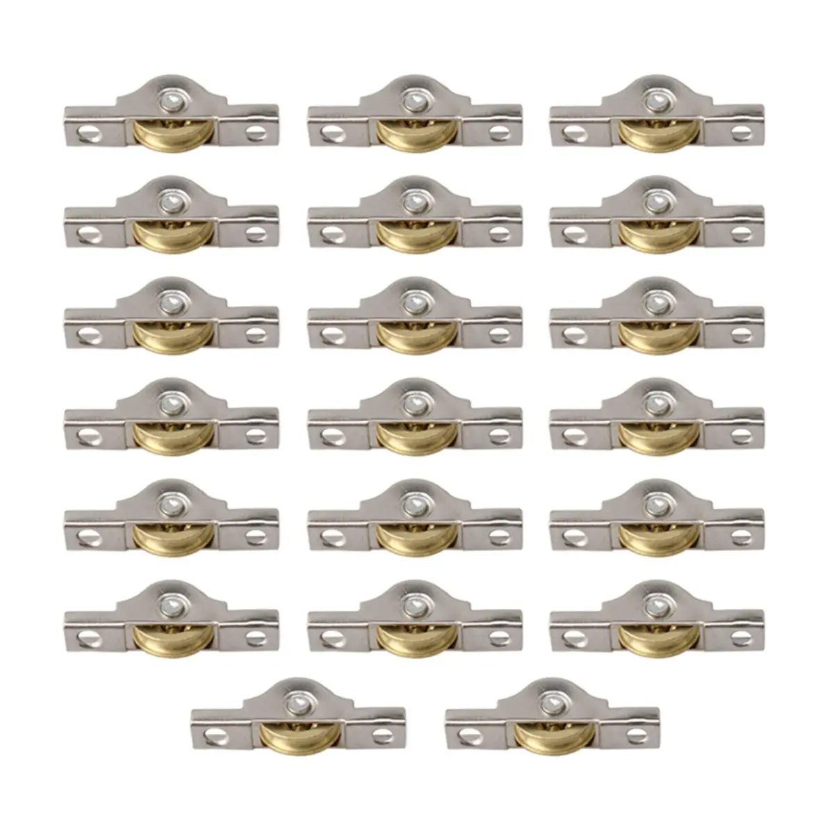 RDEXP Sliding Roller Wheel Set of 20 | 20mm Diameter Slotted Wheel for Wardrobes, Cabinets, Bookcases, Doors, Windows - main product image