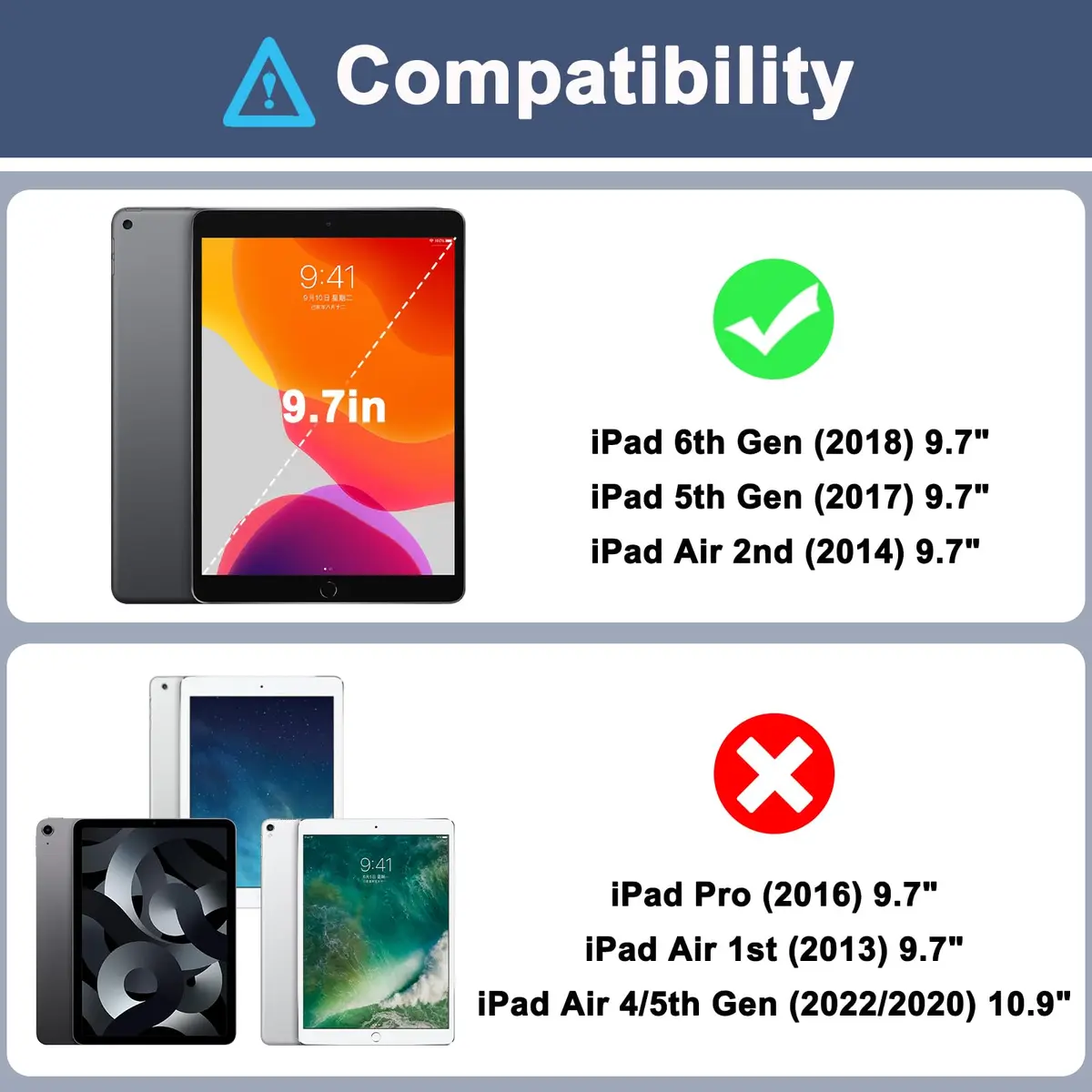 rantice iPad 6th/5th Gen Case 9.7 Inch | Heavy Duty Shockproof Rugged Cover with Kickstand - view 2