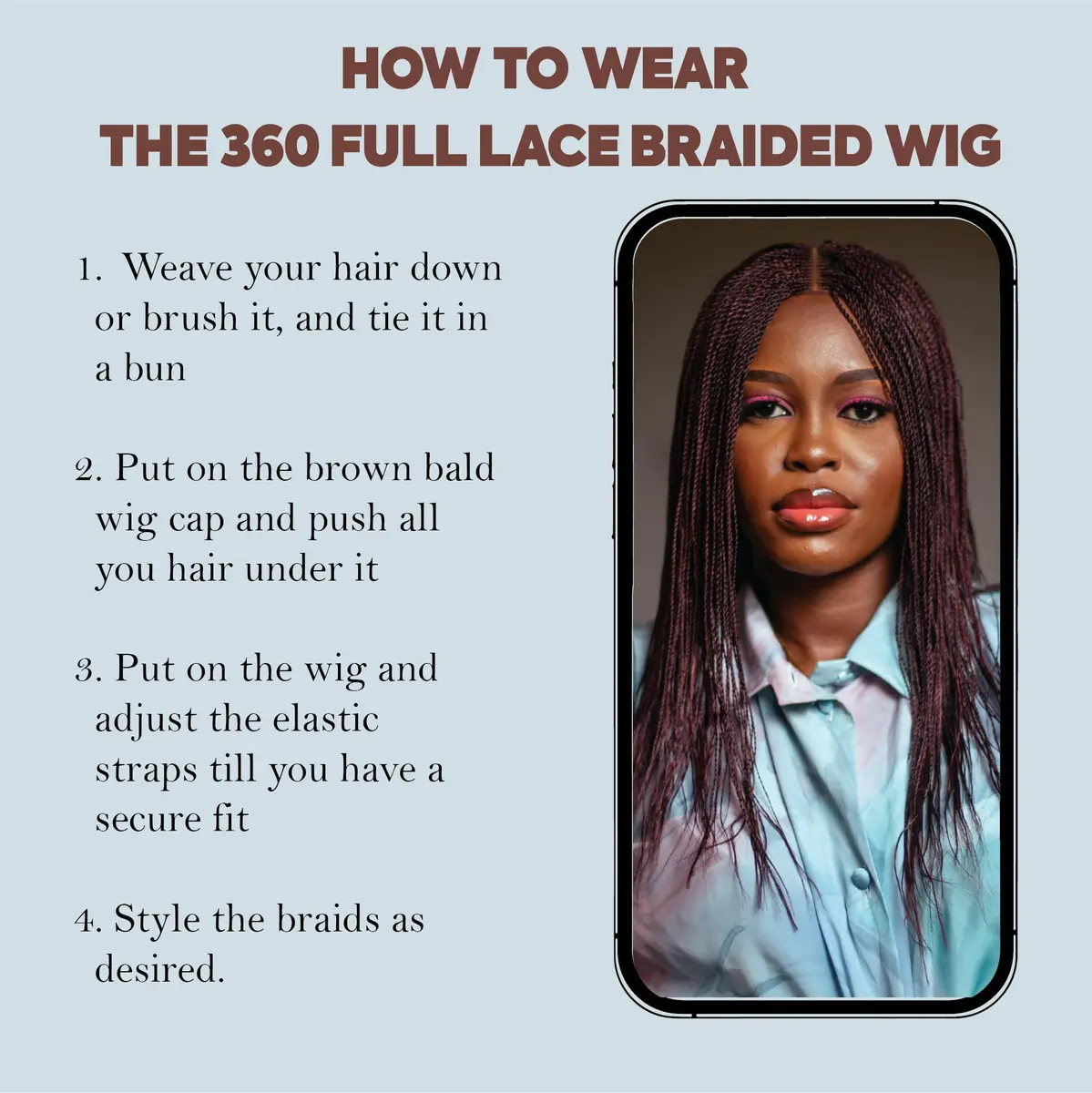 Wow Braids Twisted Wigs, Micro Million Twist Wig - Color 1/35 Mix - 18 Inches | Realistic Braided Style for Black Women - view 7