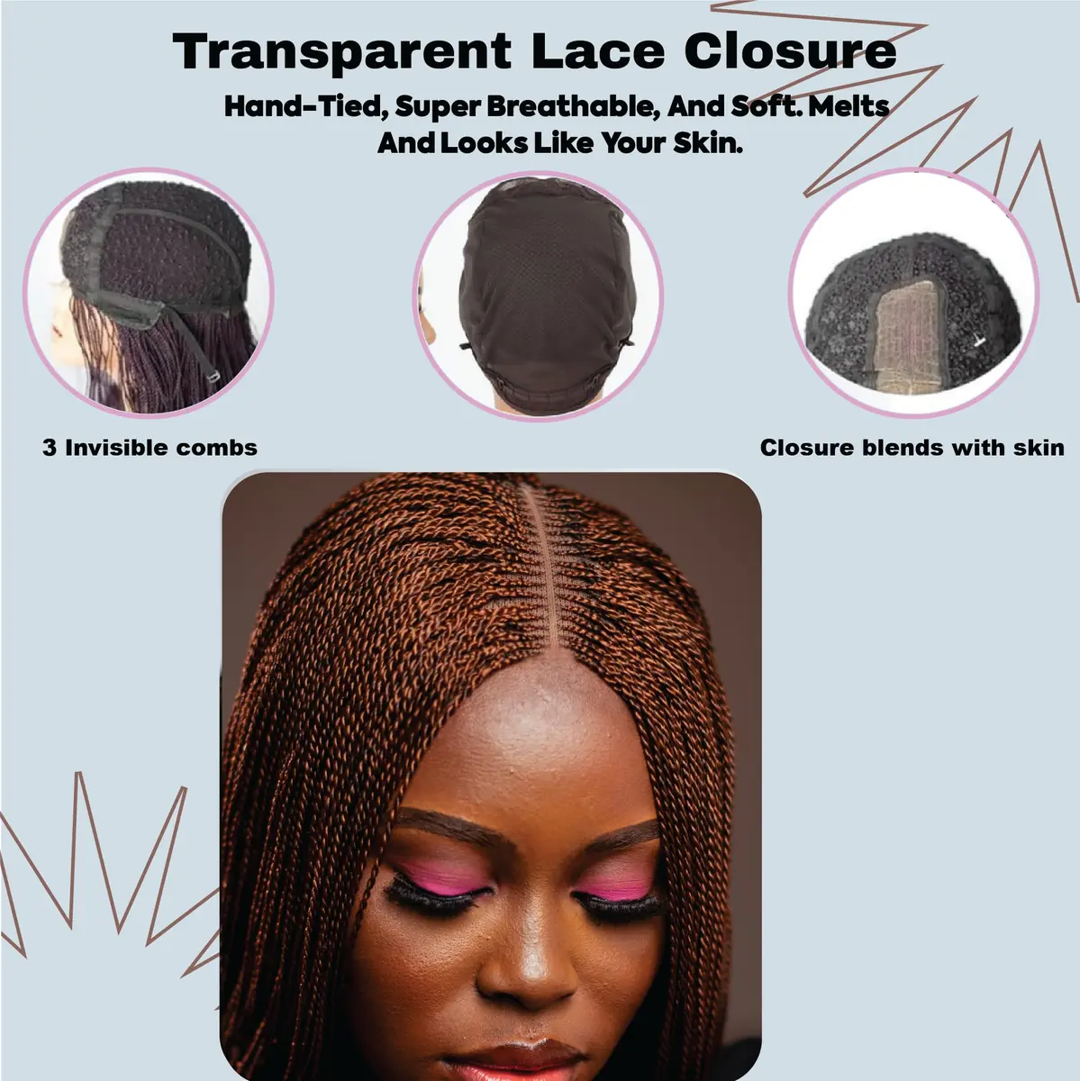 Wow Braids Twisted Wigs, Micro Million Twist Wig - Color 1/35 Mix - 18 Inches | Realistic Braided Style for Black Women - view 3