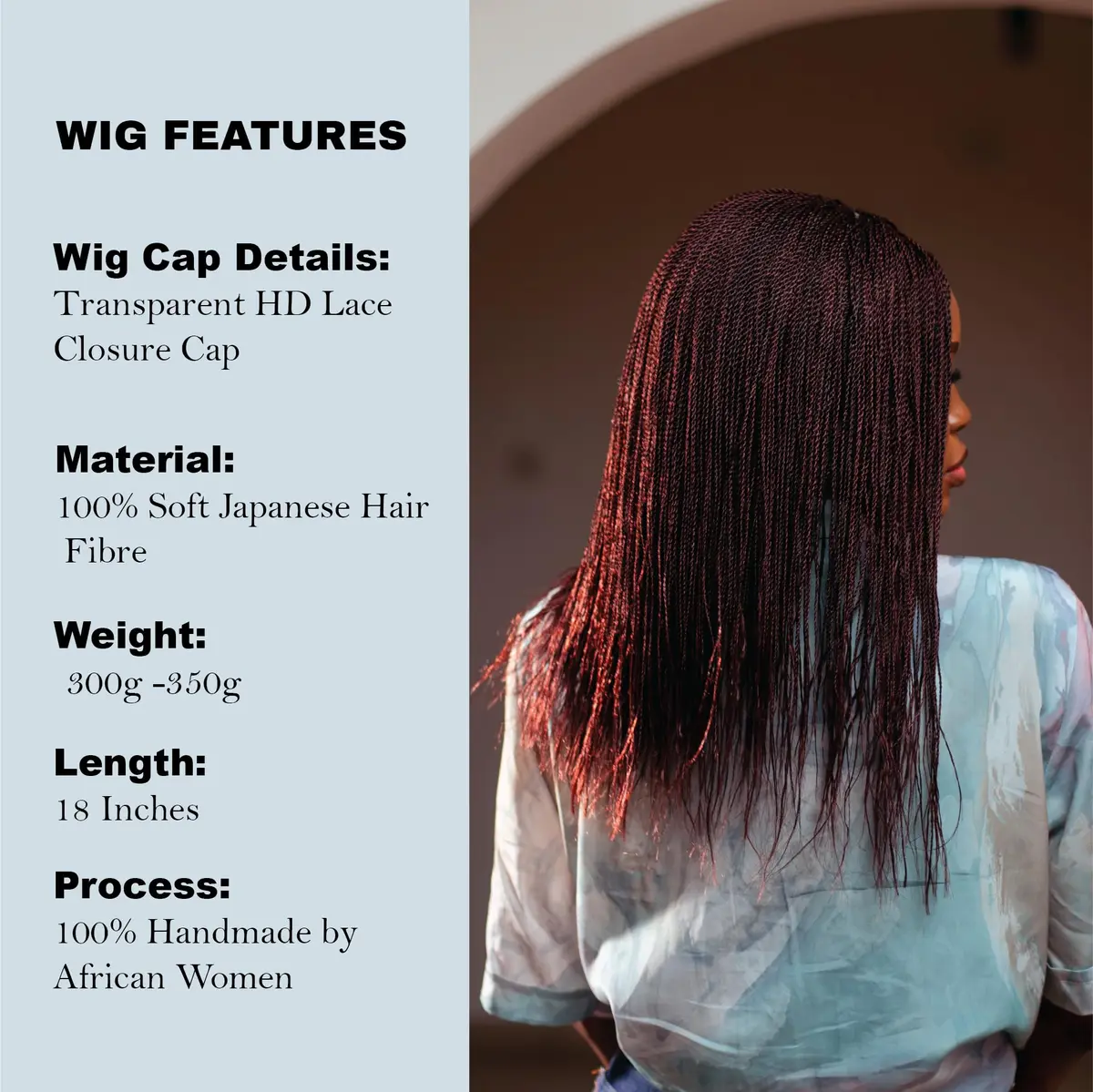 Wow Braids Twisted Wigs, Micro Million Twist Wig - Color 1/35 Mix - 18 Inches | Realistic Braided Style for Black Women - view 4