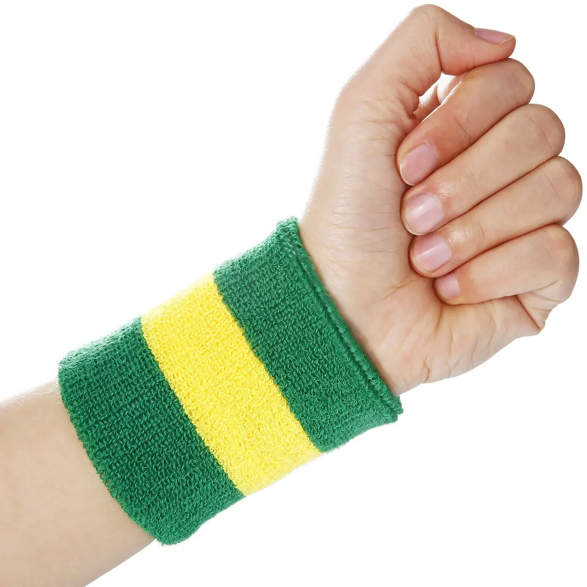 Willbond 3 Pcs Striped Sweatbands Set for Men | Breathable Moisture Wicking Athletic Cotton Sports Sweat Bands - view 7