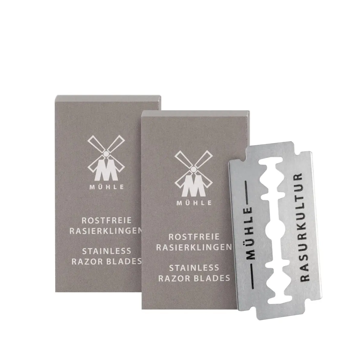 MÜHLE 20 Stainless Steel Razor Blades | Compatible with Traditional Safety Shavers - main product image