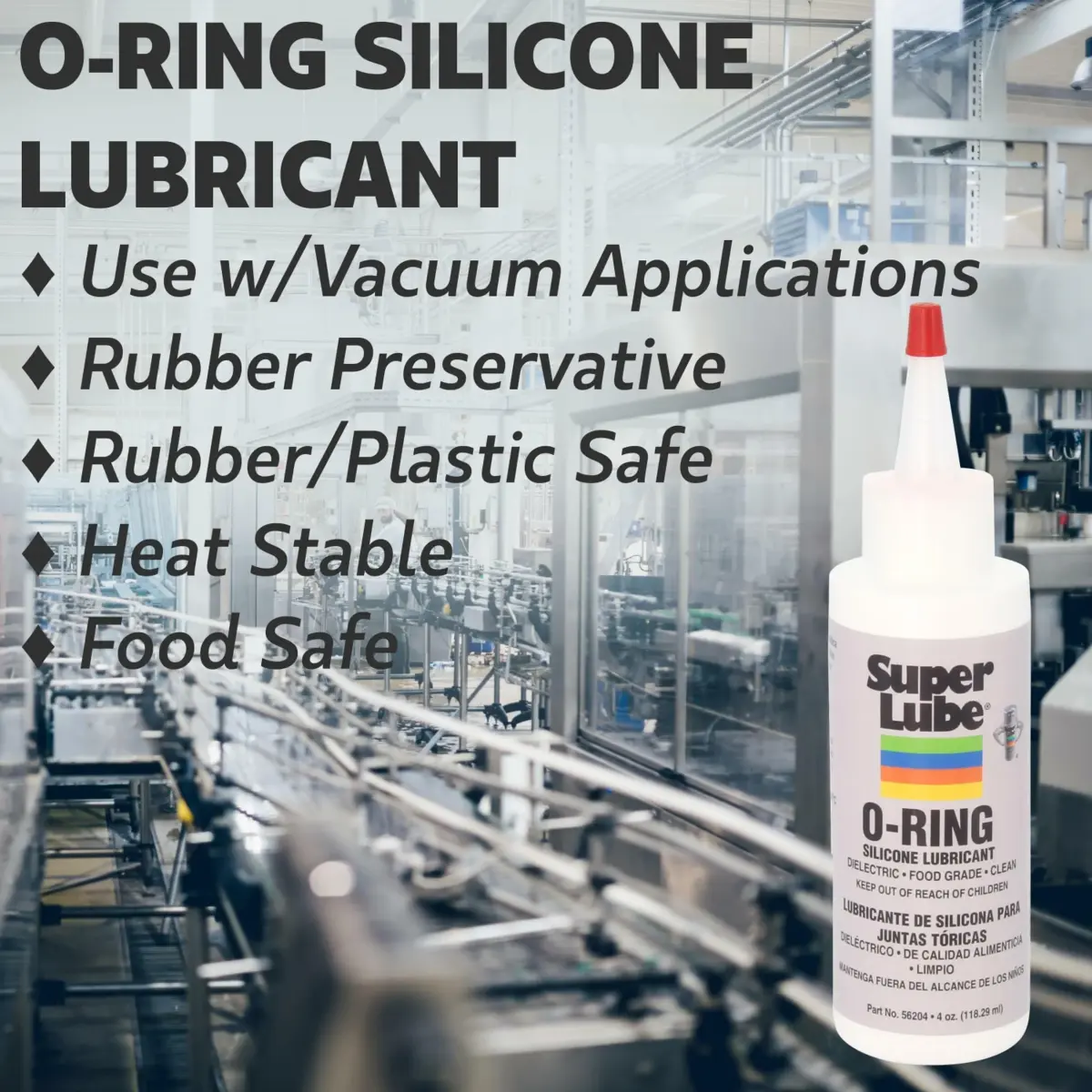 Super Lube Clear Silicone O-Ring Lubricant 118ml (4 oz) | Waterproof Grease for Rubber Seals & Plastic - view 2