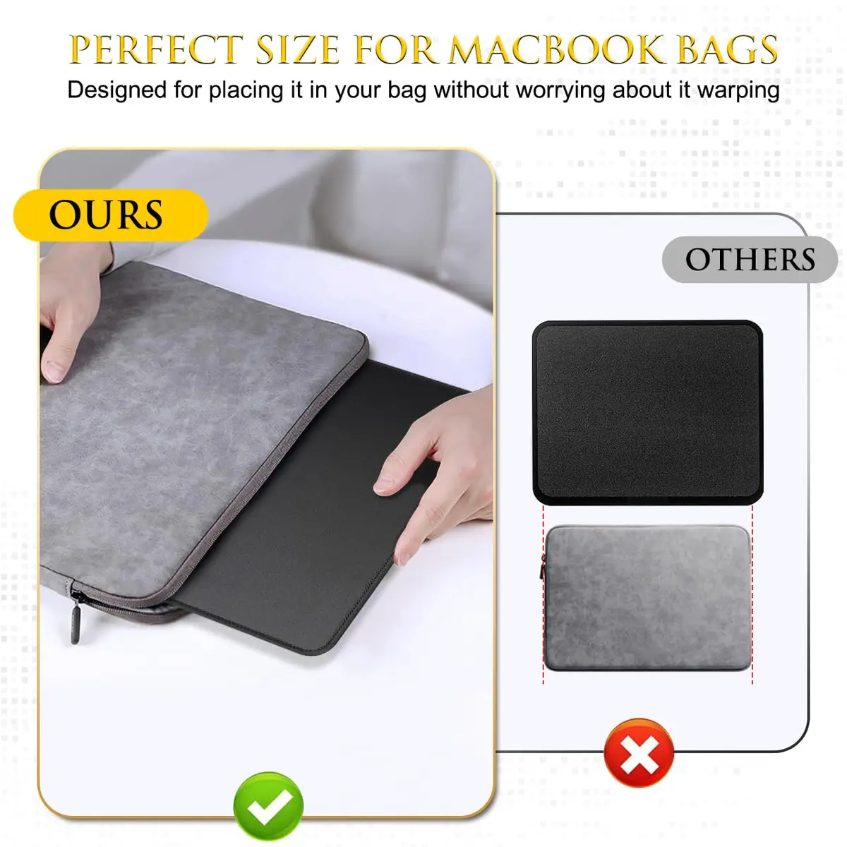 JIKIOU 3 Pack Mouse Pad with Stitched Edge, Perfect Size 25.9cm x 21.1cm x 3mm | Durable Natural Rubber Base for Smooth Tracking - view 5