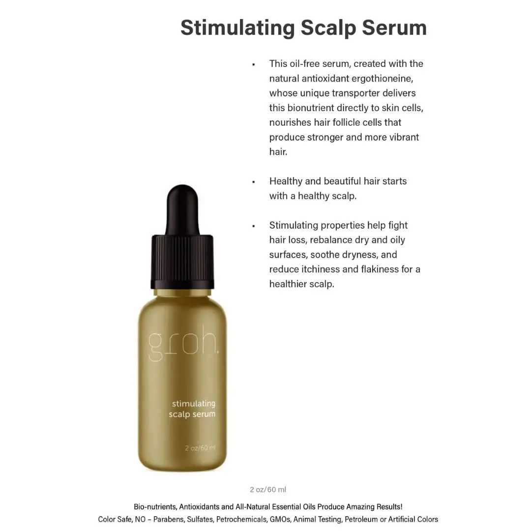 GROH Stimulating Scalp Serum 2.8 Fl Oz | Nourishes Follicles & Supports Hair Growth - view 6