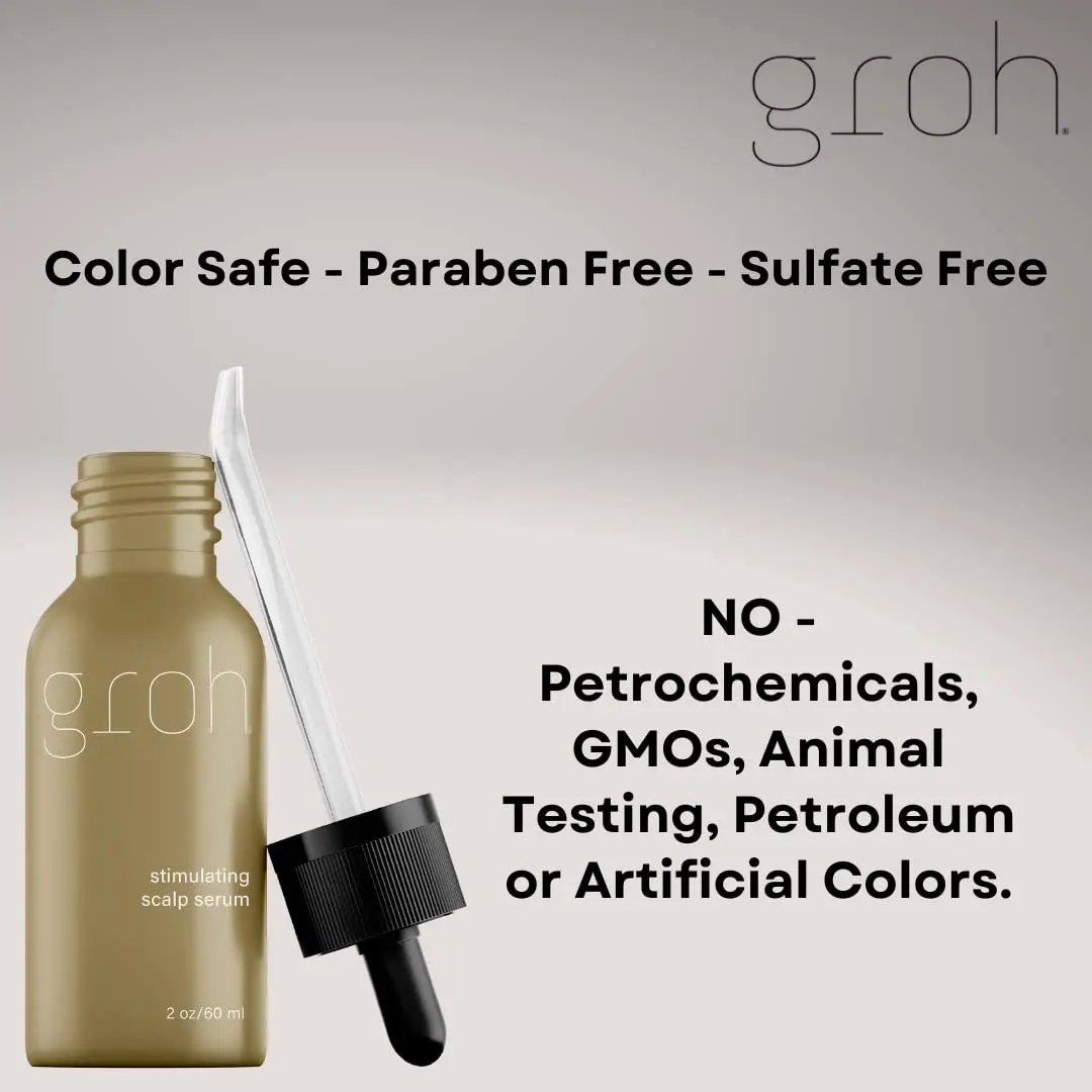 GROH Stimulating Scalp Serum 2.8 Fl Oz | Nourishes Follicles & Supports Hair Growth - view 3