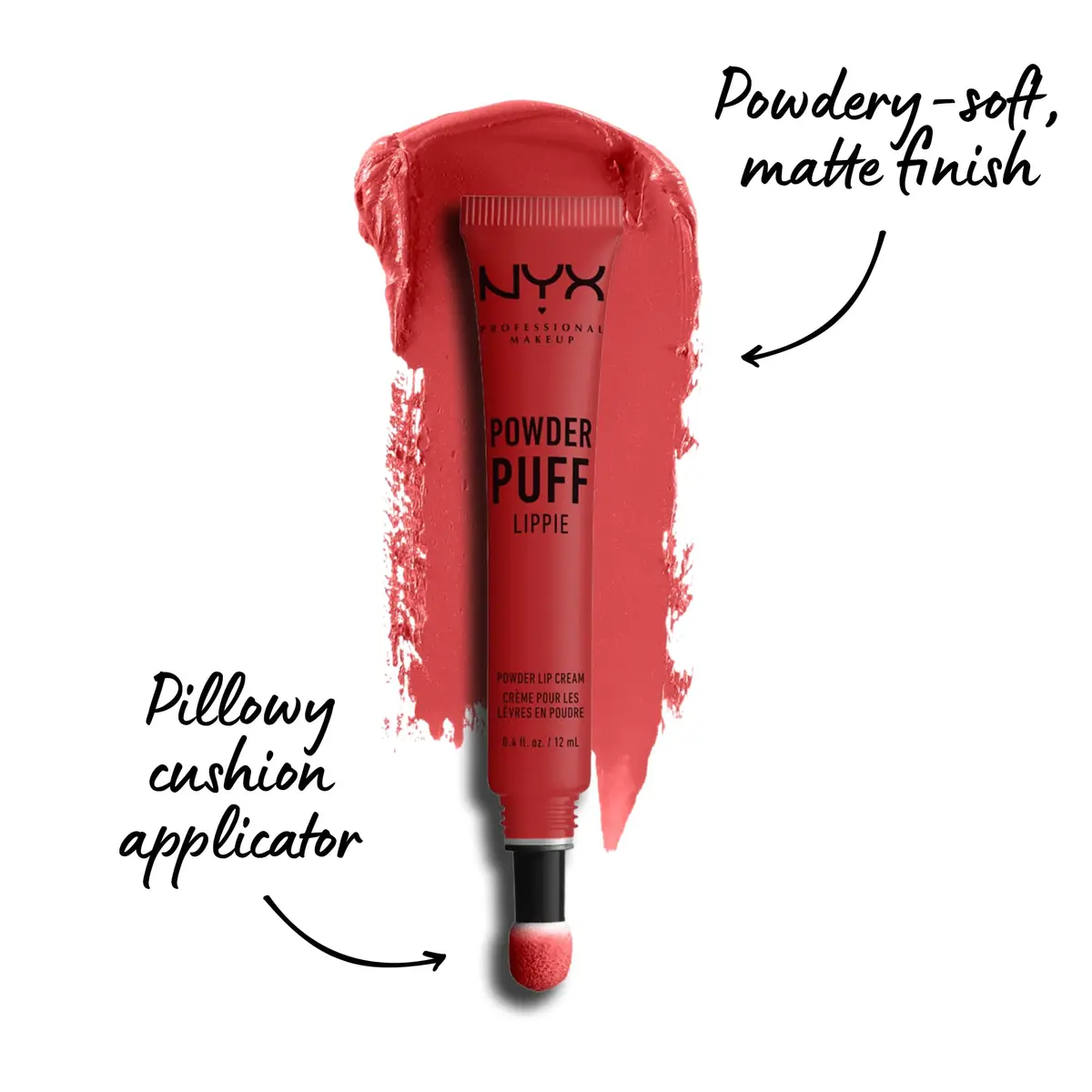 NYX PROFESSIONAL MAKEUP Powder Puff Lippie Lip Cream, Puppy Love (Warm Medium Peach) 12ml (0.4 Fl Oz) | Matte Finish Lip Tint - view 2