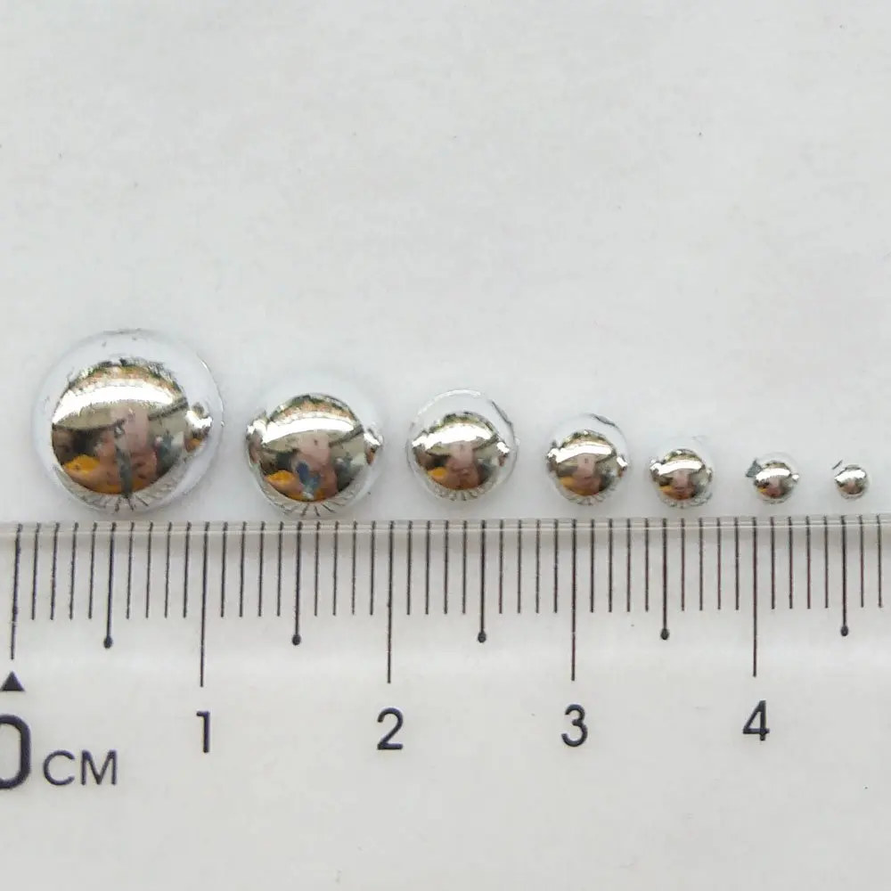 Chenkou Craft 3000PCS 7 Sizes (2.5/3/4/5/6/8/10mm) Silver Round Flatback Imitation Half Pearls Beads | Versatile Craft Beads for Jewelry & Decor - view 2