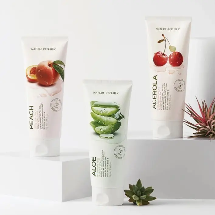 Nature Republic Fresh Herb Peach cleansing foam 170ml | Hydrating & Moisturizing Face Wash for All Skin Types - view 5