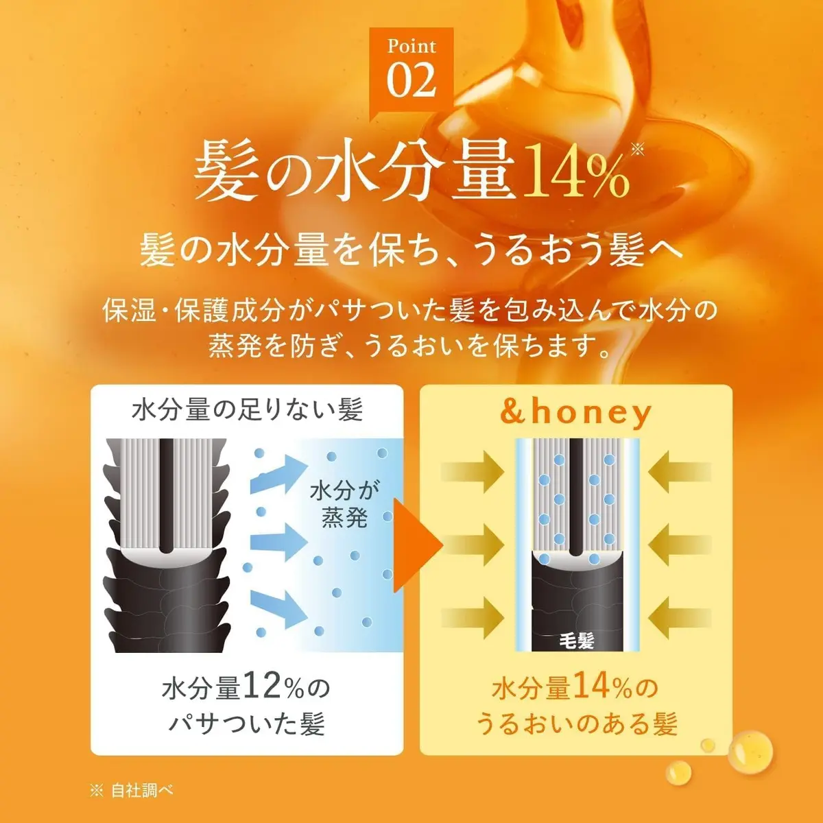 & Honey Deep Moist Shampoo 440ml | Hydrating with Honey & Royal Jelly for Dry Hair - view 6