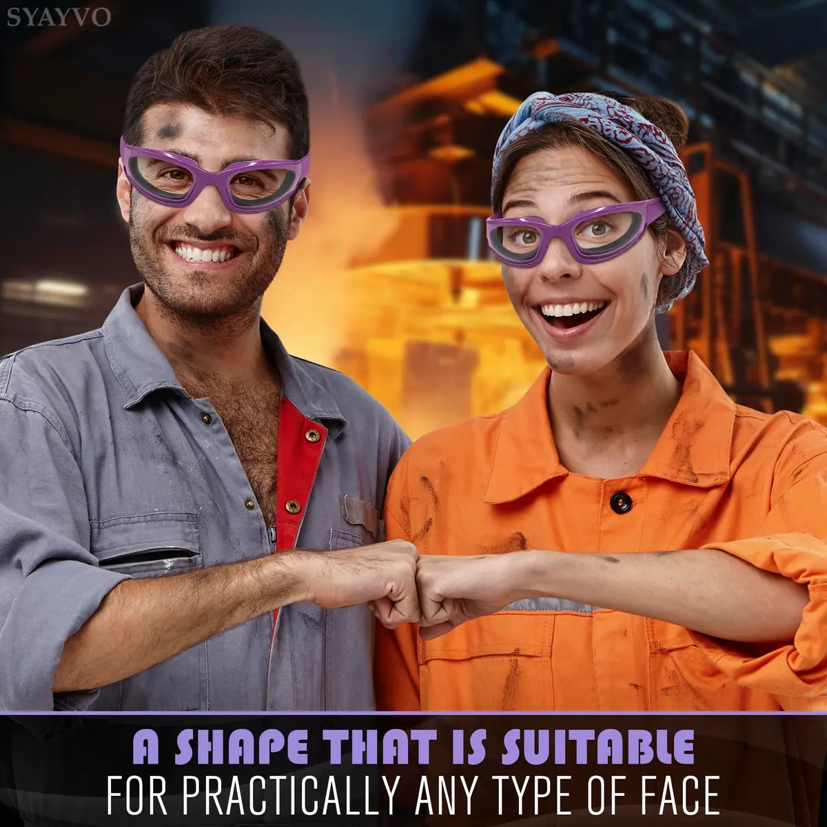 SYAYVO Onion Goggles for Cooking, Tear Free Cutting Glasses 5.6" X 1.7" X 4.8" Inch | Snug Fit for Clear Vision - view 9