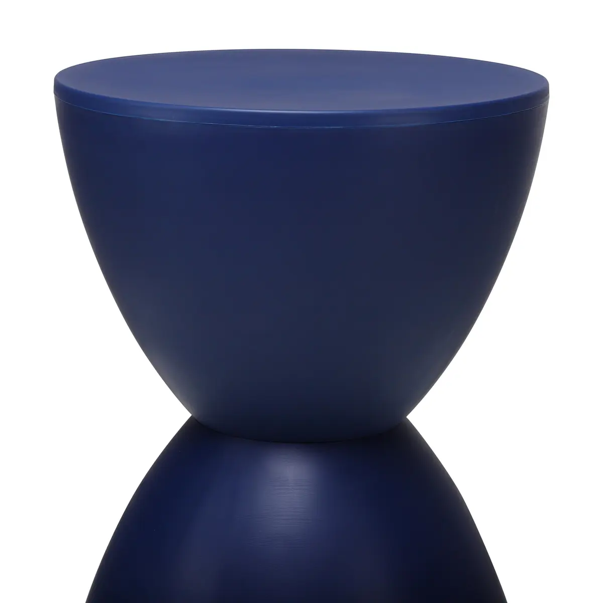 Euro Style Sallie Indoor/Outdoor Stool or End Table | Modern Hourglass Accent Style | UV-Protected Plastic Blue - view 4