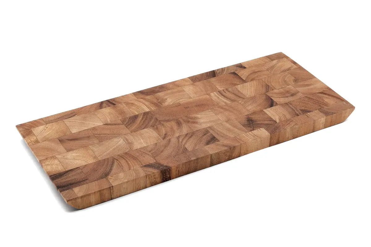 Ironwood Gourmet Bowery End Grain Cheese and Charcuterie Board, 38cm (15in) | Reversible Acacia Wood Serving & Cutting Board - main product image