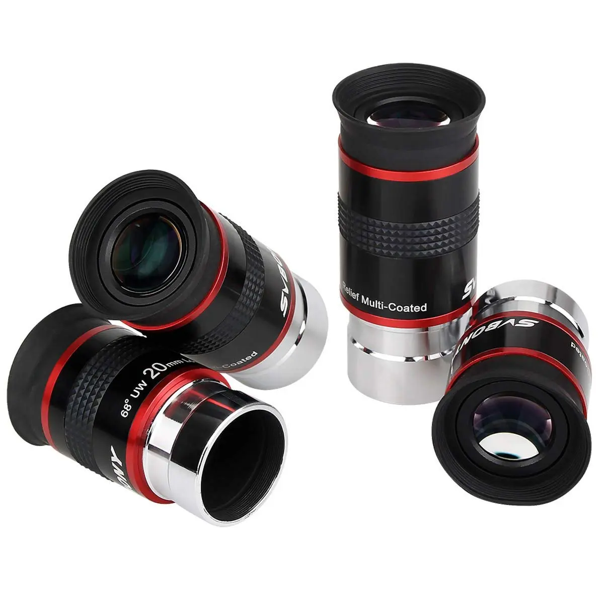 SVBONY 68° Ultra Wide Angle Telescope Eyepiece Set 6mm 9mm 15mm 20mm | 1.25" Barrel, Fully Multi-Coated Optics - main product image