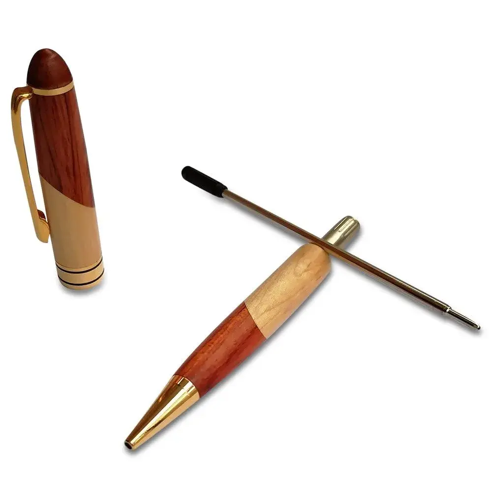 Renawe Luxury Wood Ballpoint Pen Set with Gift Box 5 Black Ink | Smooth Ink Flow - view 5