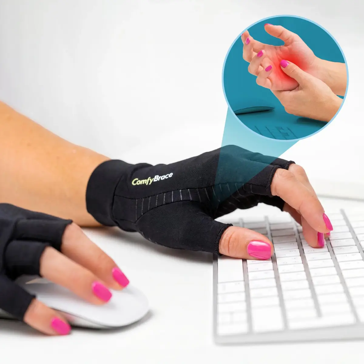 ComfyBrace Copper Infused Compression Arthritis Gloves for Hand & Finger Relief | Small (1 Pair) - view 8