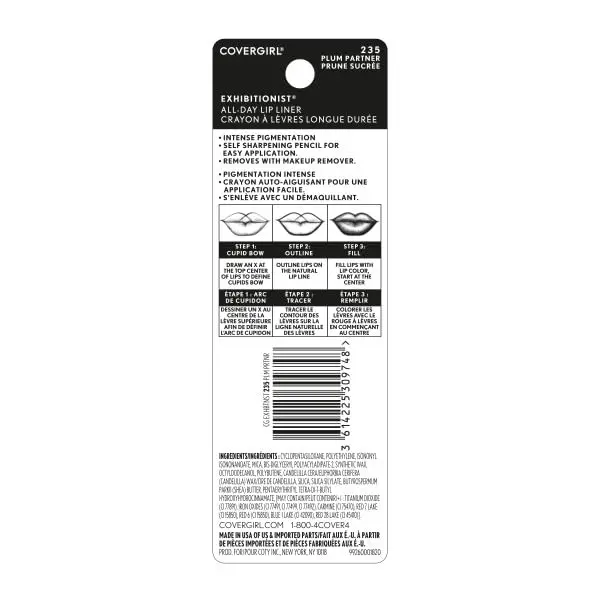 COVERGIRL Exhibitionist All-Day Lip Liner Plum Partner 235 | 0.889cm (0.33in) | Cruelty-Free Lip Color - view 5