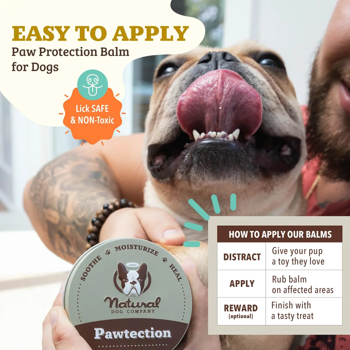 Natural Dog Company PawTection Dog Paw Wax 1 oz | Lick Safe, All-Natural Paw Protector for Hot Pavement & Rough Terrain - view 4