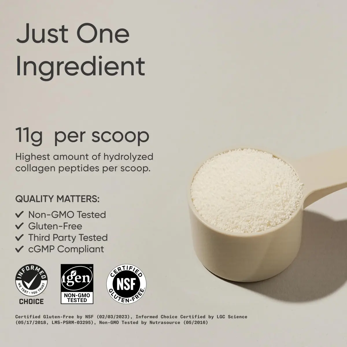 Sports Research Collagen Peptides Protein Powder 2lb (907g) | Hair, Skin & Joint Support - view 2