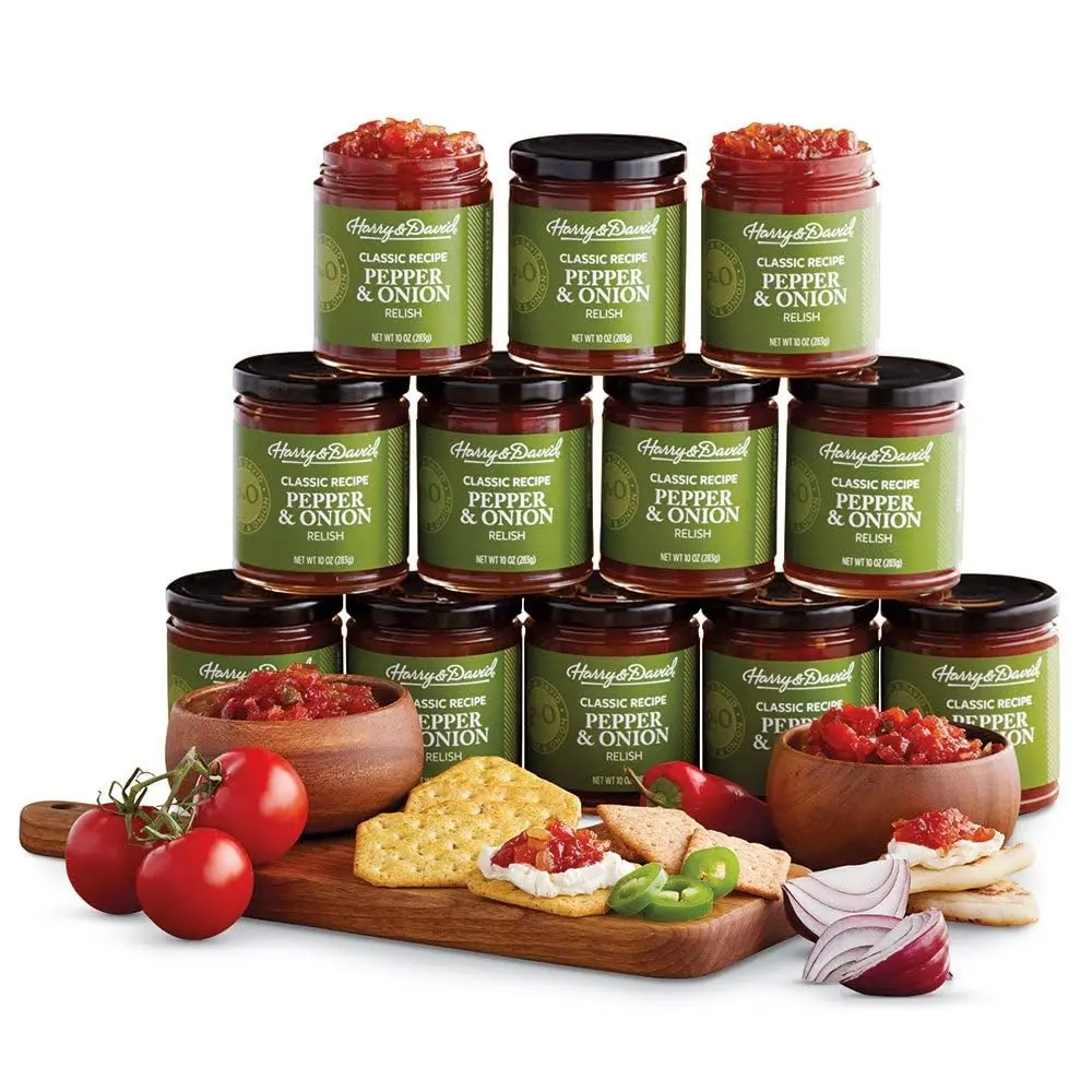Harry & David Pepper & Onion Relish 10Oz | Sweet & Savory Plant-Based Condiment, 12-Pack - main product image