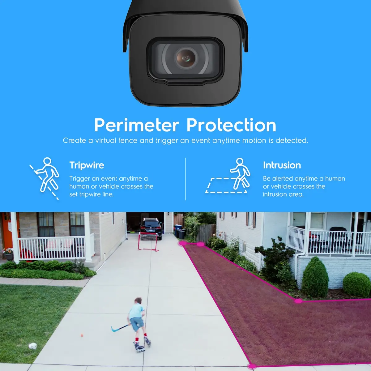 Amcrest UltraHD 4K Outdoor Bullet Security IP POE Camera, 98ft NightVision, 2.8mm Lens, IP67 Weatherproof, 256GB MicroSD Recording, Black (IP8M-2496EB-V2) - view 3