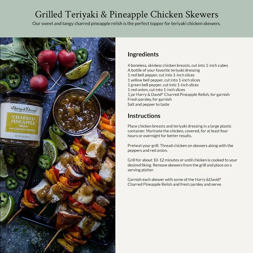 Harry & David Charred Pineapple Relish 9Oz | Plant Based Gourmet Condiment for Grilling & Gifts - view 6