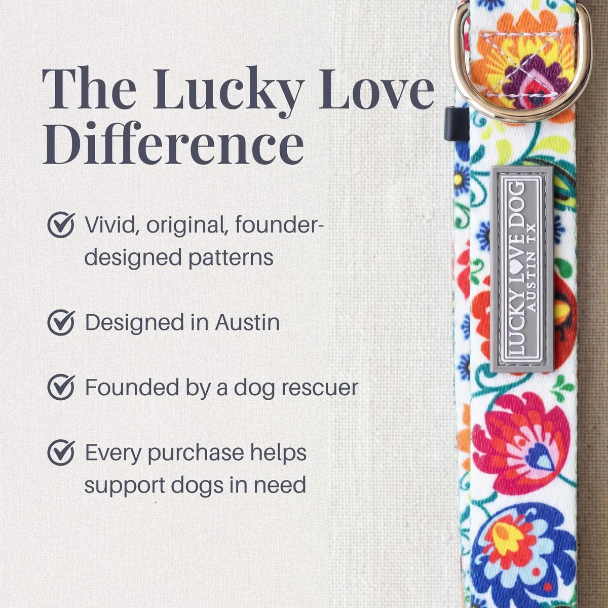 Lucky Love Dog Collar for Medium Dogs | Adjustable Nylon Collar with Easy Click Buckle & Vibrant Ladybird Pattern - view 5