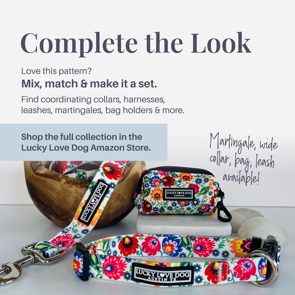 Lucky Love Dog Collar for Medium Dogs | Adjustable Nylon Collar with Easy Click Buckle & Vibrant Ladybird Pattern - view 6