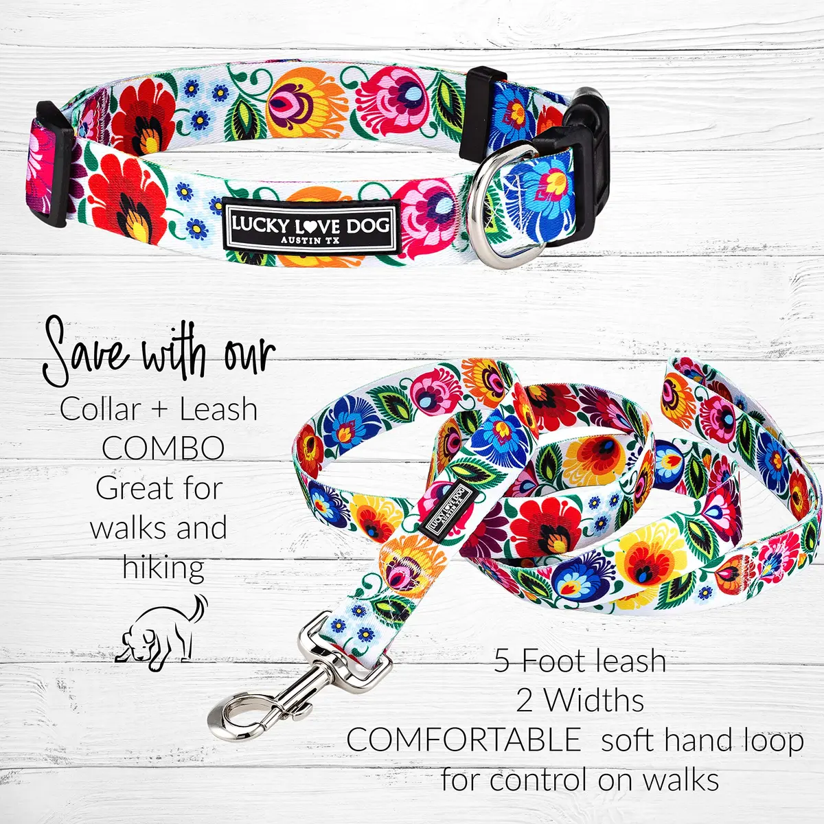 Lucky Love Dog Collar for Medium Dogs | Adjustable Nylon Collar with Easy Click Buckle & Vibrant Ladybird Pattern - view 7