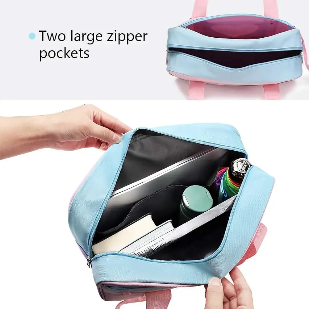 STEAMEDBUN Kawaii Ita Bag Japanese School Bag Blue Heart Tote Bag 37.6cm (14.8 inch) | Cute Anime Purse for Girls - view 4