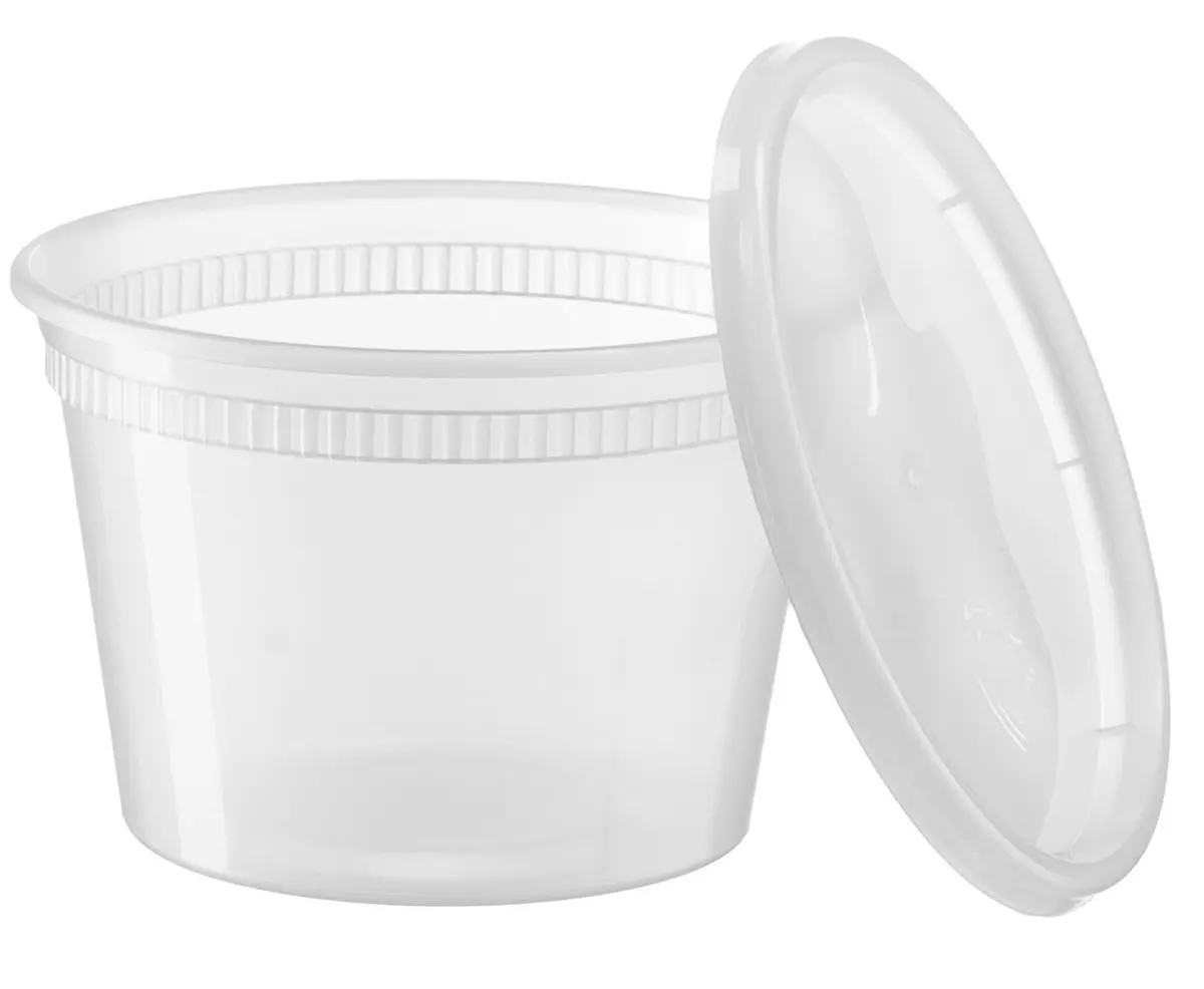 Home Deli Food Storage Containers with Lid 16oz | Microwave & Dishwasher Safe BPA Free - main product image
