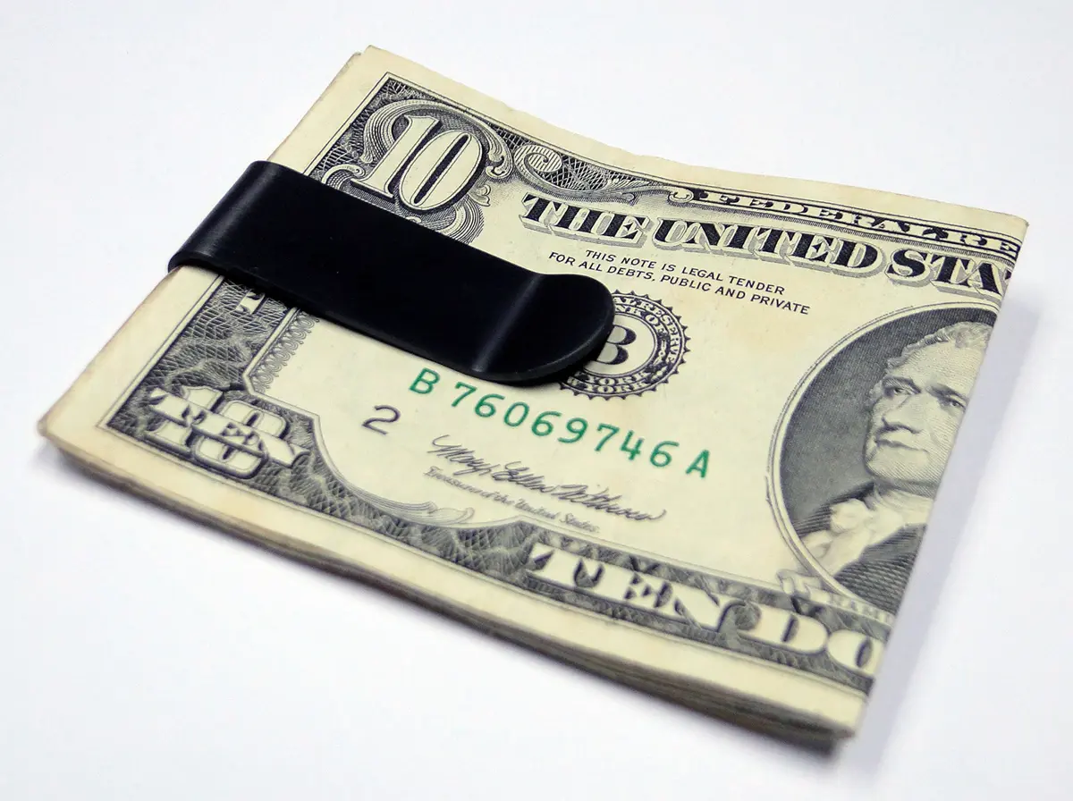Tapp Collections Silver Stainless Steel Slim Money Clip #3 - Black | Modern, Durable & Perfect Gift - view 2